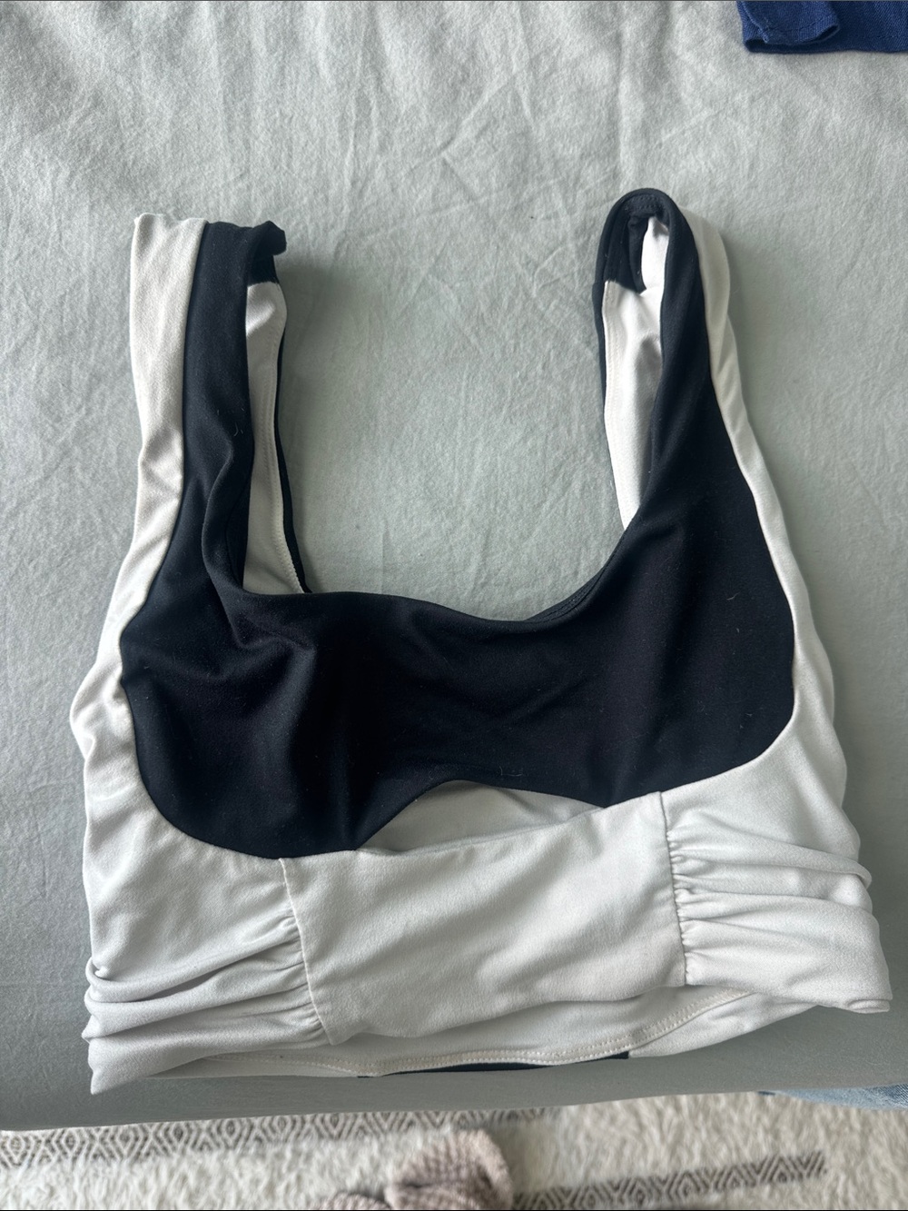 FP Movement by Free People Black and White Two-Tone Sports Bralette